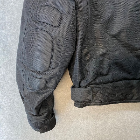 First Gear Motorcycle Jacket Women M Mesh Vented Mesh Black Shoulder Elbow Pads - Picture 7 of 14